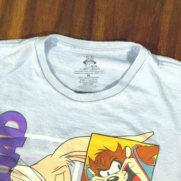 Space Jam A New Legacy Tune Squad Graphic T-Shirt White XL 100% Cotton - Picture 2 of 5